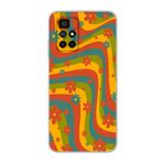 Manitoba Xiaomi Redmi 10 2022 ile Uyumlu Çiçek Desen Baskılı Şeffaf Silikon Telefon Kılıfı, Çok Renkli