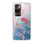 Manitoba Xiaomi Redmi 10 2022 ile Uyumlu Hello Kitty Tasarımlı Baskılı Şeffaf Telefon Kılıfı