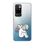 Manitoba Xiaomi Redmi 10 2022 ile Uyumlu Sevimli Melek Tasarımlı Baskılı Şeffaf Telefon Kılıfı, Çok Renkli