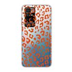 Manitoba Xiaomi Redmi 10 2022 Uyumlu Leopar Tasarımlı Baskılı Şeffaf Telefon Kılıfı