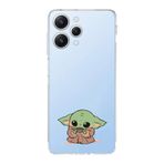 Manitoba Xiaomi Redmi 12 Uyumlu Baby Yoda Tasarımlı Baskılı Şeffaf Silikon Telefon Kılıfı