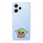 Manitoba Xiaomi Redmi 12 Uyumlu Baby Yoda Tasarımlı Şeffaf Silikon Telefon Kılıfı, Çok Renkli
