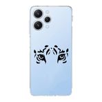Manitoba Xiaomi Redmi 12 Uyumlu Baskılı Yumuşak Silikon Şeffaf Telefon Kılıfı, Kaplan Deseni