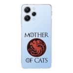 Manitoba Xiaomi Redmi 12 Uyumlu Baskılı Yumuşak Silikon Şeffaf Telefon Kılıfı, Mother of Cats Desen