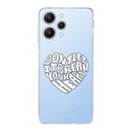 Manitoba Xiaomi Redmi 12 Uyumlu Dont Let It Tasarımlı Şeffaf Telefon Kılıfı, Silikon, Çok Renkli