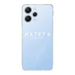 Manitoba Xiaomi Redmi 12 Uyumlu Haters Tasarımlı Şeffaf Telefon Kılıfı, Silikon, Çok Renkli