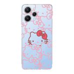 Manitoba Xiaomi Redmi 12 Uyumlu Hello Kitty Tasarımlı Baskılı Şeffaf Silikon Telefon Kılıfı