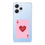 Manitoba Xiaomi Redmi 12 Uyumlu Lucky You Kart Tasarımlı Baskılı Şeffaf Telefon Kılıfı