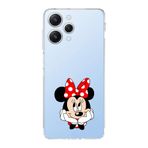 Manitoba Xiaomi Redmi 12 Uyumlu Minnie Mouse Tasarımlı Baskılı Şeffaf Silikon Telefon Kılıfı