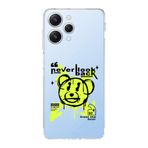 Manitoba Xiaomi Redmi 12 Uyumlu Never Look Back Tasarımlı Şeffaf Telefon Kılıfı, Çok Renkli