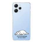 Manitoba Xiaomi Redmi 12 Uyumlu Overthinking Tasarımlı Şeffaf Telefon Kılıfı, Silikon, Çok Renkli
