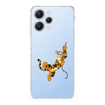Manitoba Xiaomi Redmi 12 Uyumlu Tiger Tasarımlı Şeffaf Telefon Kılıfı, Silikon, Çok Renkli