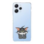 Manitoba Xiaomi Redmi 12 Uyumlu Tom Tasarımlı Şeffaf Telefon Kılıfı, Silikon, Çok Renkli