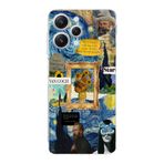 Manitoba Xiaomi Redmi 12 Uyumlu Van Gogh Tasarımlı Şeffaf Telefon Kılıfı, Çok Renkli