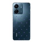 Manitoba Xiaomi Redmi 13C ile Uyumlu Baskılı Yumuşak Silikon Şeffaf Telefon Kılıfı, Mor Kalp Deseni
