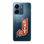 Manitoba Xiaomi Redmi 13C Uyumlu Exit Tasarımlı Baskılı Şeffaf Telefon Kılıfı