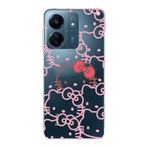 Manitoba Xiaomi Redmi 13C Uyumlu Hello Kitty Tasarımlı Baskılı Şeffaf Telefon Kılıfı
