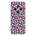 Manitoba Xiaomi Redmi 14C ile Uyumlu Baskılı Yumuşak Silikon Şeffaf Telefon Kılıfı, Leopar Desen, Pembe