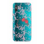Manitoba Xiaomi Redmi 9A ile Uyumlu Hello Kitty Tasarımlı Baskılı Şeffaf Telefon Kılıfı