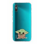 Manitoba Xiaomi Redmi 9A Uyumlu Baby Yoda Tasarımlı Baskılı Şeffaf Silikon Telefon Kılıfı
