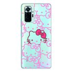 Manitoba Xiaomi Redmi Note 10 Pro ile Uyumlu Hello Kitty Tasarımlı Baskılı Şeffaf Telefon Kılıfı