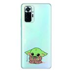 Manitoba Xiaomi Redmi Note 10 Pro Uyumlu Baby Yoda Tasarımlı Baskılı Şeffaf Telefon Kılıfı
