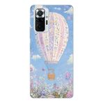 Manitoba Xiaomi Redmi Note 10 Pro Uyumlu Baskılı Yumuşak Silikon Telefon Kılıfı, Çiçek Balon Deseni, Şeffaf