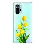 Manitoba Xiaomi Redmi Note 10 Pro Uyumlu Sarı Lale Tasarımlı Şeffaf Telefon Kılıfı
