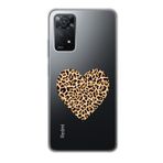 Manitoba Xiaomi Redmi Note 11 Pro/Note 12 Pro 4G ile Uyumlu Baskılı Yumuşak Silikon Şeffaf Telefon Kılıfı, Leopar Desen
