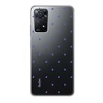 Manitoba Xiaomi Redmi Note 11 Pro/Note 12 Pro 4G ile Uyumlu Baskılı Yumuşak Silikon Şeffaf Telefon Kılıfı, Mor Kalp Deseni