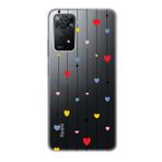 Manitoba Xiaomi Redmi Note 11 Pro/Note 12 Pro 4G ile Uyumlu Baskılı Yumuşak Silikon Şeffaf Telefon Kılıfı, Renkli Kalp Deseni