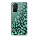 Manitoba Xiaomi Redmi Note 11 Pro/Note 12 Pro 4G ile Uyumlu Baskılı Yumuşak Silikon Şeffaf Telefon Kılıfı, Yeşil Leopar Desen