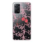 Manitoba Xiaomi Redmi Note 11 Pro/Note 12 Pro 4G ile Uyumlu Hello Kitty Tasarımlı Baskılı Şeffaf Telefon Kılıfı