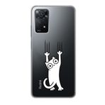 Manitoba Xiaomi Redmi Note 11 Pro/Note 12 Pro 4G ile Uyumlu Kedi Tasarımlı Baskılı Şeffaf Telefon Kılıfı