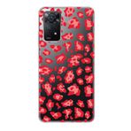 Manitoba Xiaomi Redmi Note 11 Pro/Note 12 Pro 4G ile Uyumlu Leopar Desen Tasarımlı Baskılı Şeffaf Telefon Kılıfı