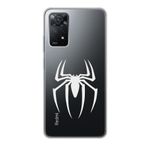 Manitoba Xiaomi Redmi Note 11 Pro/Note 12 Pro 4G ile Uyumlu Örümcek Logo Tasarımlı Baskılı Şeffaf Telefon Kılıfı