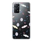 Manitoba Xiaomi Redmi Note 11 Pro/Note 12 Pro 4G ile Uyumlu Uzay Tasarımlı Baskılı Şeffaf Telefon Kılıfı