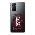 Manitoba Xiaomi Redmi Note 11 Pro/Note 12 Pro 4G ile Uyumlu Yılan Tasarımlı Baskılı Şeffaf Telefon Kılıfı