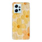 Manitoba Xiaomi Redmi Note 12 4G ile Uyumlu Baskılı Yumuşak Silikon Şeffaf Telefon Kılıfı, Sarı Çiçek Deseni