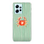 Manitoba Xiaomi Redmi Note 12 4G ile Uyumlu Baskılı Yumuşak Silikon Şeffaf Telefon Kılıfı, Yeşil Çizgili Istakoz Deseni