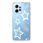 Manitoba Xiaomi Redmi Note 12 4G ile Uyumlu Baskılı Yumuşak Silikon Şeffaf Telefon Kılıfı, Yıldız Deseni