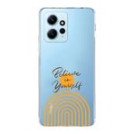 Manitoba Xiaomi Redmi Note 12 4G ile Uyumlu Believe Tasarımlı Baskılı Şeffaf Telefon Kılıfı