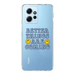 Manitoba Xiaomi Redmi Note 12 4G ile Uyumlu Better Things Tasarımlı Baskılı Şeffaf Telefon Kılıfı, Çok Renkli