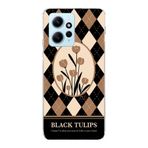Manitoba Xiaomi Redmi Note 12 4G ile Uyumlu Black Tulips Tasarımlı Baskılı Şeffaf Telefon Kılıfı
