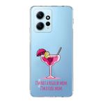 Manitoba Xiaomi Redmi Note 12 4G ile Uyumlu Cool Mom Tasarımlı Baskılı Şeffaf Telefon Kılıfı, Çok Renkli