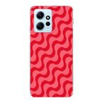 Manitoba Xiaomi Redmi Note 12 4G ile Uyumlu Dalgalı Desen Tasarımlı Baskılı Şeffaf Telefon Kılıfı, Çok Renkli