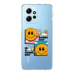 Manitoba Xiaomi Redmi Note 12 4G ile Uyumlu Every Day Tasarımlı Baskılı Şeffaf Telefon Kılıfı, Çok Renkli