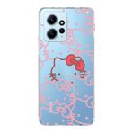 Manitoba Xiaomi Redmi Note 12 4G ile Uyumlu Hello Kitty Tasarımlı Baskılı Şeffaf Telefon Kılıfı