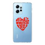 Manitoba Xiaomi Redmi Note 12 4G ile Uyumlu Home Tasarımlı Baskılı Şeffaf Telefon Kılıfı