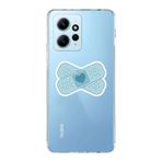 Manitoba Xiaomi Redmi Note 12 4G ile Uyumlu Kalp Yara Bandı Tasarımlı Baskılı Şeffaf Telefon Kılıfı